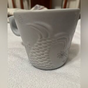 Starbucks Embossed Mermaid Siren Tail 2016 Anniversary Mug 12 oz Soft Gray